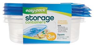 Easy Pack 8058 Storage Container, 25 oz Capacity, Plastic, Pack of 6