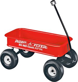 Radio Flyer 1800 Wagon, 200 lb, Steel, Red