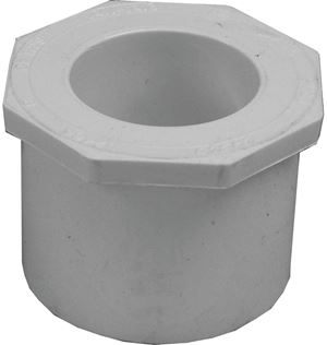 IPEX 035666 Reducer Bushing, 2-1/2 x 1-1/2 in, Spigot x Socket, PVC, White, SCH 40 Schedule