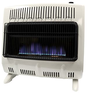 Mr. Heater MHVFDF30BFT Vent-Free Blue Flame Heater, 1000 sq-ft Heating Area, 20 lb Fuel Tank, 30,000 Btu