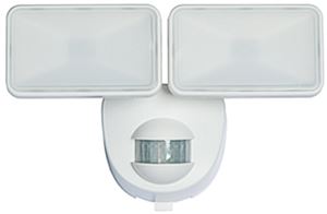 Heath Zenith HZ-7161-WH Motion Activated Security Light, 2-Lamp, LED Lamp, 400 Lumens, 5000 K Color Temp