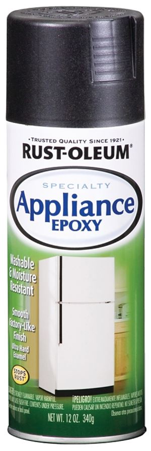 Rust-Oleum 7886830 Appliance Epoxy Spray, Gloss, Black, 12 oz, Can