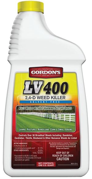 Gordon's 8601082 Weed Killer, Liquid, Spray Application, 1 qt