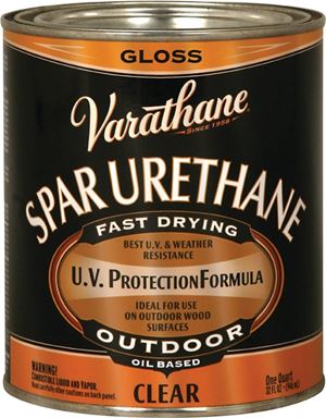 Varathane 9241H Spar Urethane Paint, Gloss, Liquid, Clear, 1 qt, Can