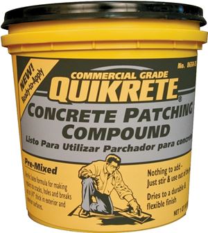 Quikrete 8650-35 Patching Compound, Gray/White, 1 qt Pail