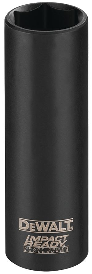 DEWALT IMPACT READY DW22872 Impact Socket, 9/16 in Socket, 1/2 in Drive, Square Drive, 6-Point, Steel, Black Oxide