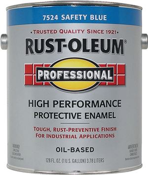 RUST-OLEUM PROFESSIONAL K7725402 Enamel, Gloss, Safety Blue, 1 gal Can, Pack of 2