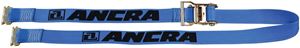 Ancra 48672-15 Logistic Strap, 2 in W, 20 ft L, Polyester, Blue, 1000 lb Working Load, Spring Actuated End