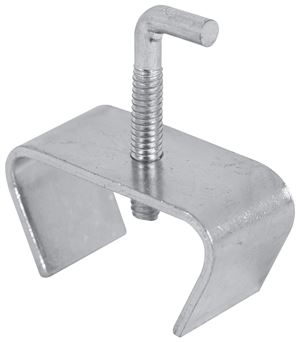 Prime-Line U 9006 Rail Clamp, Steel, Zinc, 2/PK