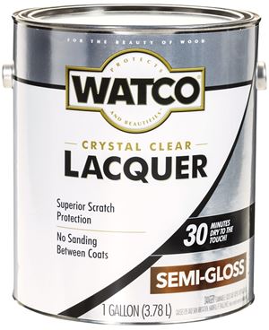 WATCO 63131 Lacquer, Semi-Gloss, Liquid, Clear, 1 gal, Can, Pack of 2