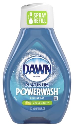 Dawn Platinum 52367 Dish Soap Spray Refill, 16 oz, Liquid, Apple Scent, Colorless