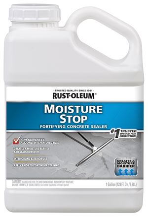 RUST-OLEUM 301239 Moisture Stop Fortifying Sealer, Clear/Low Luster, 1 gal, Pack of 4
