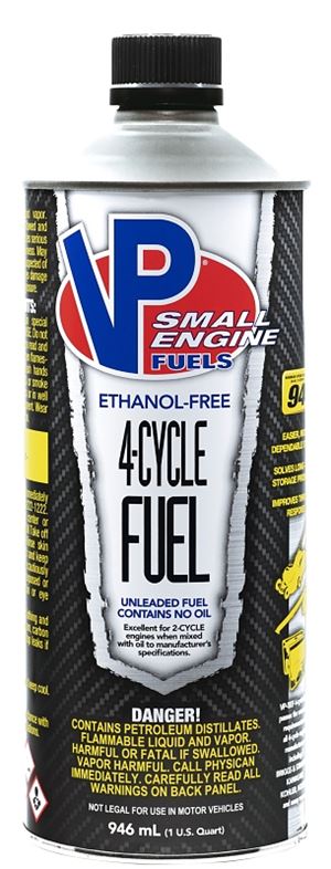 VP Racing 6205 4-Cycle Small Engine Fuel, Hydrocarbon, 1 qt, Pack of 8