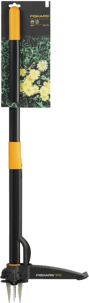 Fiskars 78806935C Triple-Claw Weeder, Stainless Steel Blade, Aluminum Handle, 39 in L Handle