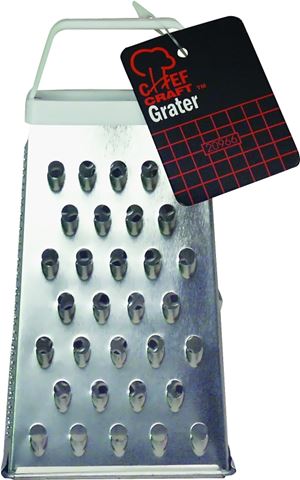 Chef Craft 21387 Grater, Plastic/Stainless Steel, White