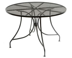 Seasonal Trends Patio Table, 42 in Dia, Round Table, Mesh Steel