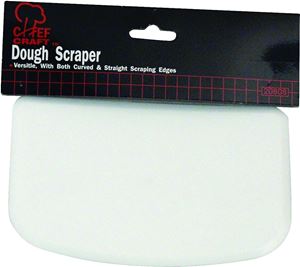 Chef Craft 20808 Dough Scraper, 6 in L, 4 in W, Plastic, White