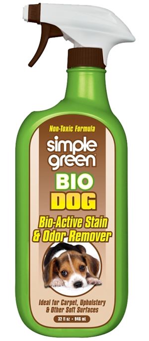 Simple Green 2010000615301 Bio Dog Stain and Odor Remover, Liquid, Fresh, 32 oz, Pack of 6