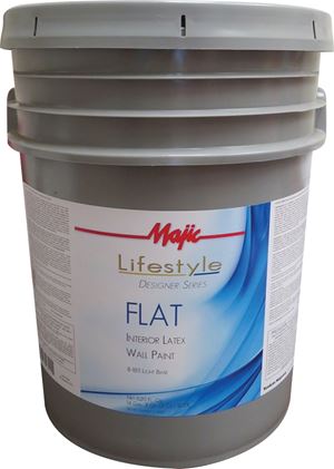 Majic Paints 8-1811-5 Interior Paint, Flat Sheen, White, 5 gal, Can, 350 sq-ft Coverage Area