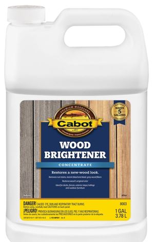 Cabot Problem-Solver 140.0008003.007 Wood Brightener, Liquid, Clear Blue, 1 gal, Pack of 4