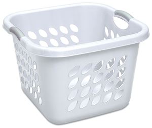 Sterilite 12178006 Laundry Basket, 1.5 bu Capacity, White, 1-Compartment, Pack of 6