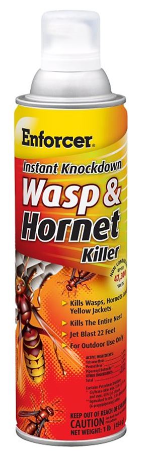 Enforcer EWHIK16 Wasp and Hornet Killer, Gas, Spray Application, 16 oz Aerosol Can