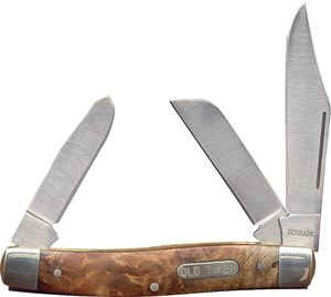 Old Timer 8OTW Folding Pocket Knife, 3 in L Blade, 7Cr17 High Carbon Stainless Steel Blade, 3-Blade