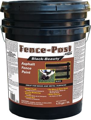 Gardner 9005-GA Fence Paint, Black, 4.75 gal, Pail, 75 to 80 sq-ft/gal Coverage Area