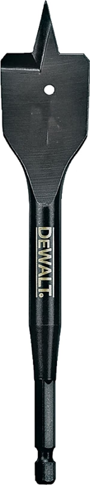 DEWALT DW1583 Spade Drill Bit, 1-1/8 in Dia, 6 in OAL, 1/4 in Dia Shank, Hex Shank