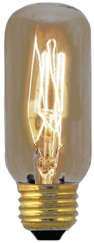 Feit Electric BP60T12/RP Incandescent Bulb, 60 W, T12 Lamp, Medium E26 Lamp Base, 150 Lumens, 2200 K Color Temp