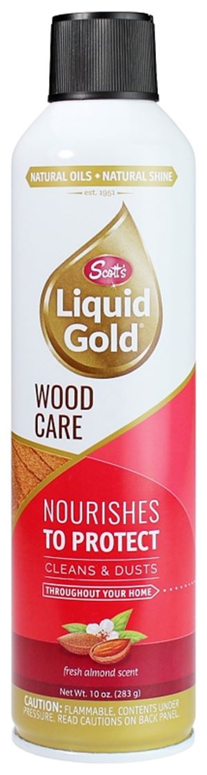 Scott's Liquid Gold 10011-1 Wood Cleaner and Preservative, 11.5 oz Aerosol Can, Liquid, Almond, Amber