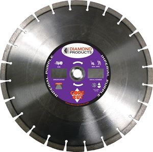 Diamond Products 96480 Circular Saw Blade, 16 in Dia, Universal Arbor, Diamond Cutting Edge