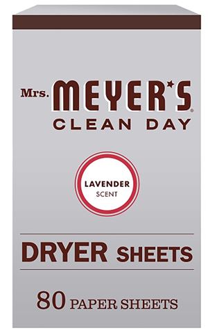 Mrs. Meyer's Clean Day 014148 Dryer Sheet, Lavender