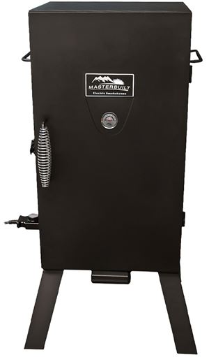 Masterbuilt MB20070210 Analog Electric Smoker, 30 in D Cooking Surface, Steel Cooking Surface, Steel, Black