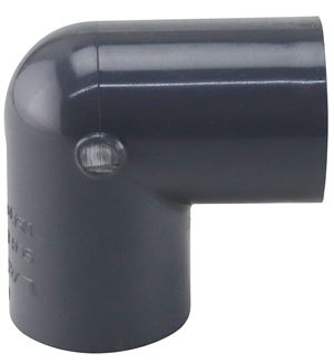 Lasco 806005BC Pipe Elbow, 1/2 in, Slip, 90 deg Angle, PVC, SCH 80 Schedule