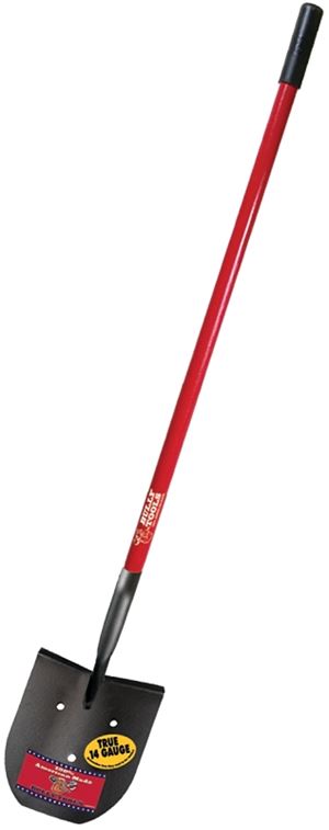 BULLY Tools 92704 Rice Shovel, 9-1/4 in W Blade, 14 ga Gauge, Steel Blade, Fiberglass Handle, Long Handle