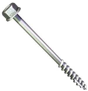 Grabber Construction Lag-Master GLM500CP Structural Framing Screw, #14 Thread, 5 in L, Coarse Thread, Hex Drive, 50 PK