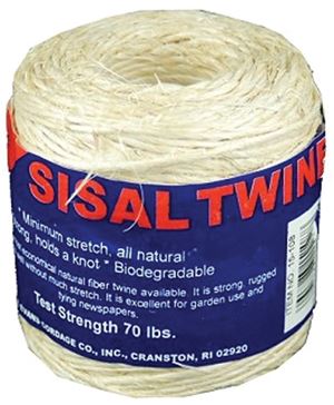 T.W. Evans Cordage 15-209 2-Ply Twine, 300 ft L, Sisal, Natural