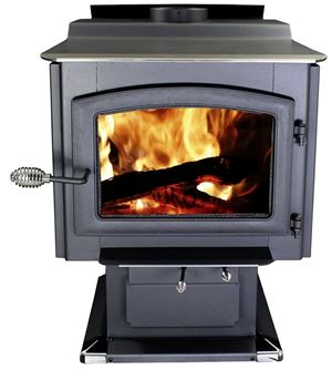 Ashley Hearth AW3200E-P Freestanding Large Pedestal Wood Stove, 24 in W, 39 in D, 32-1/2 in H, 152,000 Btu Heating