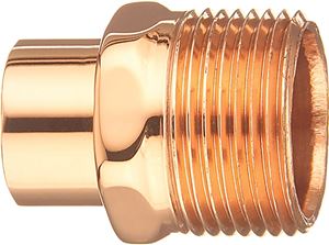 Elkhart Products 104-2 Series 30444 Street Pipe Adapter, 3/4 in, FTG x MIP, Copper