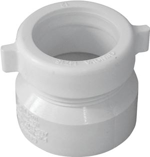 Canplas 192851A Trap Pipe Adapter, 1-1/2 in, Hub x MNPT, PVC, White