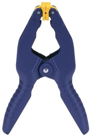 Irwin 58200 Spring Clamp, 2 in Clamping, Resin, Blue/Yellow