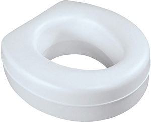 Medline MDS80318 Series MDS80318RW Toilet Seat, Polyethylene, White