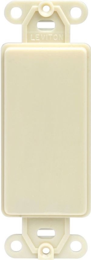 Leviton 80414-I Multimedia Insert, 1 -Gang, Nylon, Ivory, Flush Mounting