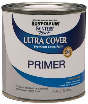 Rust-Oleum 1980730 Primer, Flat, Gray, 0.5 pt, Can