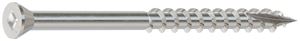 Simpson Strong-Tie S07225FT1WH01 Deck Screw, #7 Thread, 2-1/4 in L, Coarse Thread, Trim Head, 6-Lobe Drive, Steel