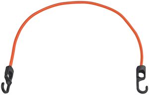 ProSource FH4034 Stretch Cord, 9 mm Dia, 48 in L, Polypropylene, Orange, Hook End, Pack of 12