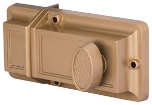 ProSource 6224497-PS Rim Deadbolt, Keyed Different Key, Brass, Brass, Kwikset Keyway, 1-2-3/8 in Thick Door