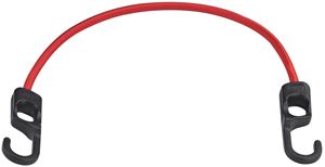 ProSource FH4032 Stretch Cord, 9 mm Dia, 24 in L, Polypropylene, Red, Hook End, Pack of 12