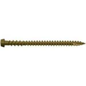 Camo 0349154 Deck Screw, #10 Thread, 2-1/2 in L, Star Drive, Type 99 Double-Slash Point, Carbon Steel, ProTech-Coated, 350/PK